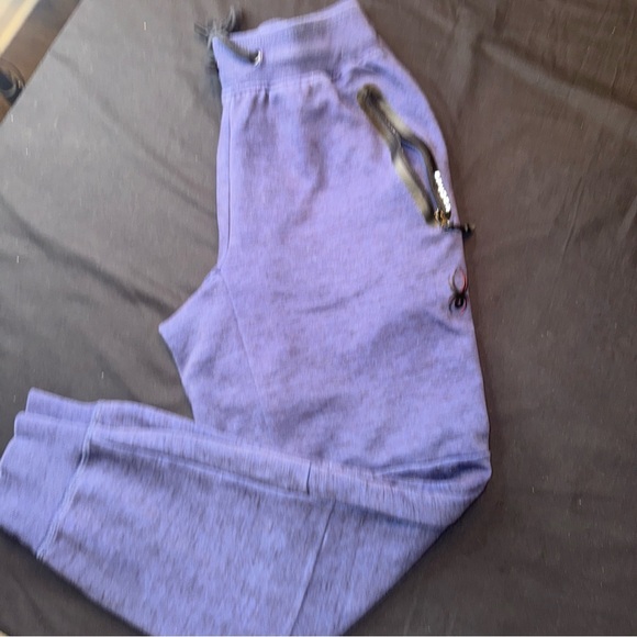 Blue spyder Jogger Pants with Zipper pocket Detail size small - Picture 1 of 9
